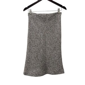 Anteprima Tweed Black White Knee Length Skirt Size EU 38 Small